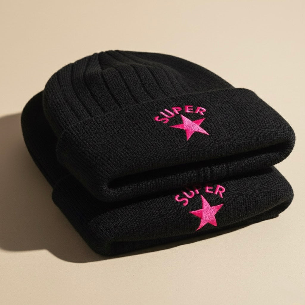 JHONNY - Beanie Unisex in Maglia con Fodera Thinsulate™ – Nero Classico G1016 - SUPERSTARS SHOP