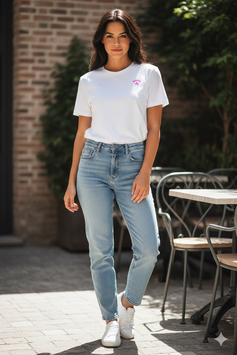 FRANK - T-shirt Donna in Maglia – Fit Morbido G1015